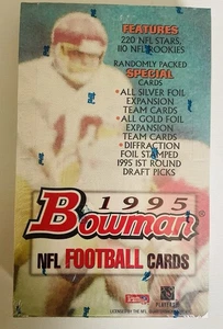 1995 Bowman Football Hobby Box Sealed (24 Packs) 10 Card Per Pack - Good Inserts - Picture 1 of 2