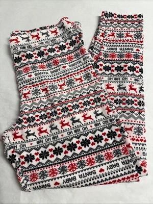 Leggings de cintura alta No Boundaries Juniors de pelúcia HoHoHo Santa Baby XXL 19 - Imagem 1 de 4