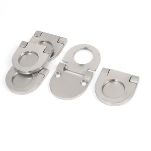 Schrank Maler Metall Flush Montage Treibgriff Ring Knopf Silber 5Stk - Bild 1 von 1