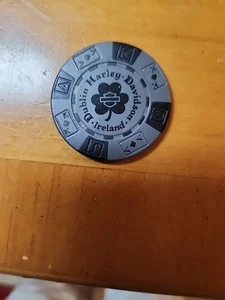 DUBLIN HD~ (IRLAND) GRAU/SCHWARZ INTER'NL HARLEY DAVIDSON POKER CHIP - Bild 1 von 2