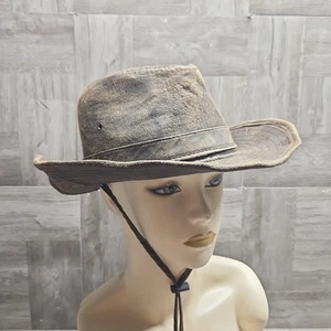 Silver Canyon Mens Weathered Cotton Outback Shapeable Brown Hat Medium - Picture 1 of 8