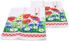 Cotton Set of 2 Kitchen Towels 24" Red
