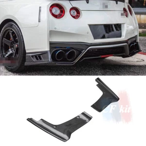 CARBON FIBER FOR 2017-2023 NISSAN GT-R R35 VRS STYLE REAR BUMPER SPLITTERS LIP - Picture 1 of 16