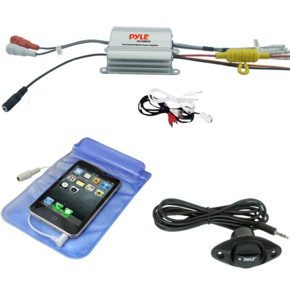 Verstärker Wasserdicht PLMRMP1A 2 Kanäle Mit Eingang MP3 Für Boote - Bild 1 von 4