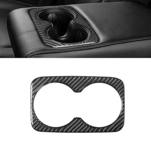 Carbon Fiber Rear Armrest Cup Holder Panel Frame Cover For Dodge Durango 14-20 - Bild 1 von 9