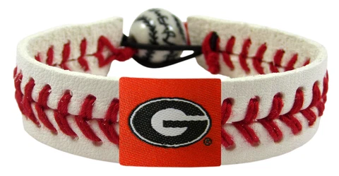 GEORGIA BULLDOGS CWS NCAA BASEBALL BRACELET LEATHER NEW Cover