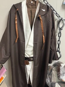 Star Wars Obi-Wan Kenobi Jedi TUNIC Uniform Costume Halloween Outfit FAST SHIP!! - Picture 1 of 2