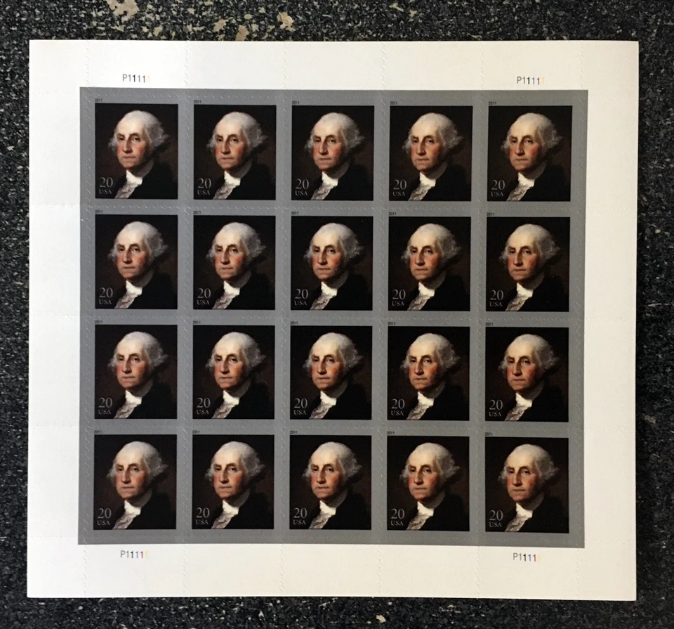 2011USA #4504 20c George Washington by Gilbert Stewart - Sheet of 20  Mint NH - Image 1 of 1