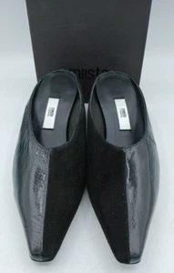 MIISTA LONDON ALBERTINE SCHWARZ GLÄNZEND SLIPPER NIEDRIGE PULES EU 40 UK 7. M/S - Bild 1 von 12