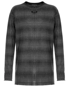 Suéter Punk Rave Para Hombres Gótico Grunge Tejido Top Negro Gris Rayas Punk Jumper - Imagen 1 de 12