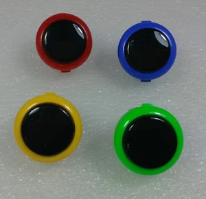 Japan Sanwa Mix Buttons OBSF-30- Color x 4 pcs Video Game Arcade parts - Picture 1 of 6