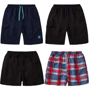 Mens Swim Shorts Elasticated Causal Gym Sports Beach Summer Half Pants Big Sizes - Picture 1 of 44