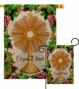 Festival Corpus Christi Arpillera Jardín Bandera Religiosa Primera Comunión Patio Banner - Imagen 1 de 19