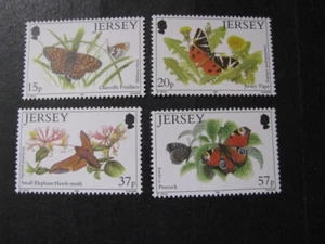 Jersey Stamp Butterflies & Moths Set Scott # 568-571 Never Hinged Unused. - Picture 1 of 4