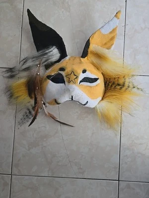 Therian Cat orange mask for Cosplay or dress up, or Halloween - Image 1 of 4