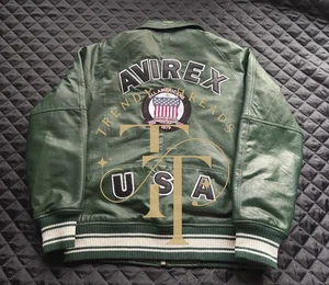 Handmade Men's Avirex Real Cowhide Leather Jacket Iconic Avirex Jacket - Picture 1 of 3