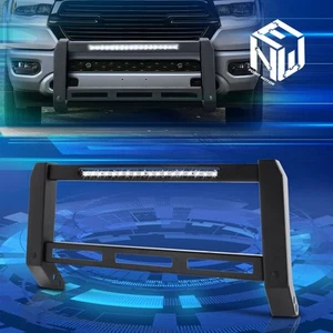For 19-24 Ram 1500 Aluminum Black Grille Guard Front Bumper LED Modular Bull Bar - Picture 1 of 6