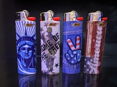Lot Of 4 New Bic Special Edition Lighters #4014 Statue Of Liberty Home The Brave - Image 1 of 2