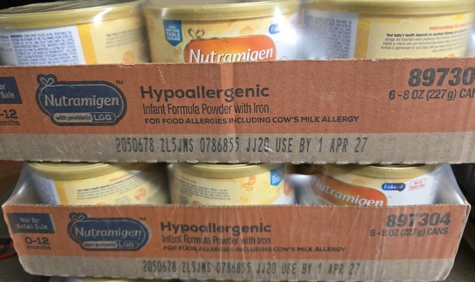 2 estuches de 6 fórmula infantil Nutramigen con probiótico LGG. Latas de 8 oz exp 2027 Foto 1 de 1
