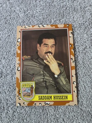 1991 Topps Desert Storm #189 Saddam Hussein Mint Rookie Card RC Iraq - Image 1 of 2