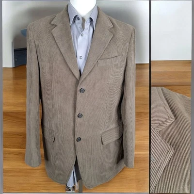 Casaco esportivo masculino Lacross 40R bronzeado com nervuras 3 botões ventilação dupla - Imagem 1 de 4