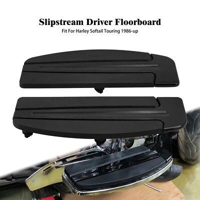 Insertos de estribo de conductor negros para Harley Touring Street Glide 86-24 Foto 1 de 4