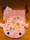 Japanese cute small purse, traditional flower pattern, Good with Kimono, Pink