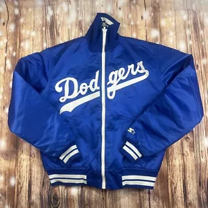 Vintage Starter Los Angeles Dodgers Full Zip Satin Jacket Men’s Size Large - Picture 1 of 15