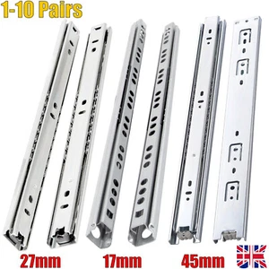 Heavy Duty Ball Bearing Drawer Slides Cabinet Storage Draw Runner 17MM/27MM/45MM - Picture 1 of 29