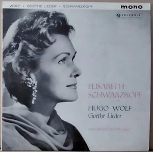 COLUMBIA 33CX 1657 AUS/UK ED 1 WOLF GOETHE LIEDER SCHWARZKOPF G. MOORE VINYL LP  - Picture 1 of 3