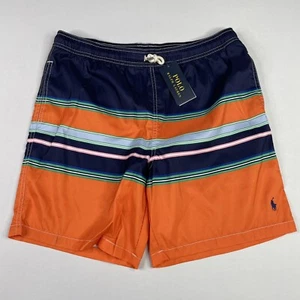 Polo Ralph Lauren Big Boys Swim Trunks Shorts Size XLARGE(18-20) Multi Striped - Picture 1 of 7