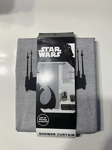 star wars shower curtain gray 100%polyester. 72x72 - Picture 1 of 2