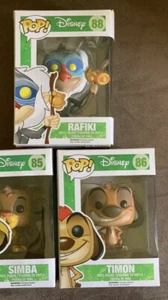 DISNEY FUNKO POP TIMON And RAFIKI LION KING SET RARE - Picture 1 of 6