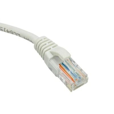 Qty 6 Quiktron C2G 570-125-010 10FT Snagless Cat5e Patch Cable White 24 AWG RJ45 - Image 1 of 2