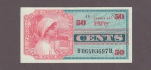 US MPC Military Payment Certificate 50 Cents Note Series 661 CUNC - Picture 1 of 2