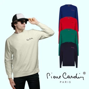 Mens Knitted Pierre Cardin Smart V-Neck Crew neck Jumper S-3XL SALE - Picture 1 of 19