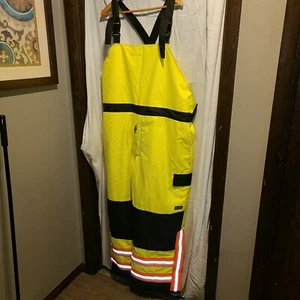 NEW CCU Nomix UX-WBIB-Y3X Class E High Visibility Winter Bib Pants Yellow 3XL - Picture 1 of 7