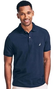 NAUTICA Men's Short Sleeve Solid Polo Shirt, BasicNavy, XXL - Picture 1 of 5