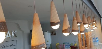 BUY 12 PAY 10 Handmade ceramic ice cream  lamp fixture - Image 1 of 4