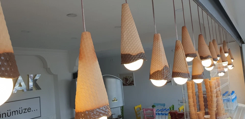 BUY 12 PAY 10 Handmade ceramic ice cream  lamp fixture - Image 1 of 4