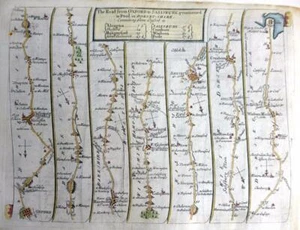 OXFORD SALISBURY POOLE COVENTRY DERBY ROAD MAP BY JOHN SENEX c1762 ANTIQUE MAP - Picture 1 of 6