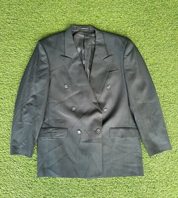 Blazer listrado tamanho 42R - Vintage Pierre Balmain peito duplo - Imagem 1 de 4