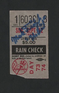 9/12/1976 Yankees vs Tigers Ticket Stub - Mark Fidrych Autographed JSA A4777 - Picture 1 of 3