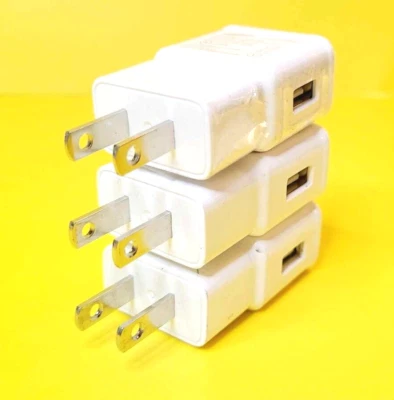 LOT 3 ORIGINAL GENUINE SAMSUNG WALL PLUG CHARGER USB AC POWER ADAPTER EP-TA10JWE - Image 1 of 4
