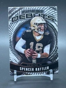 Topps Finest Debuts D-13 Spencer Rattler New Orleans Saints RC 2024 - Imagen 1 de 2