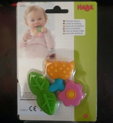 HABA PETAL Clutching Teething Toy 3 Textures Dishwasher Safe - Image 1 of 2