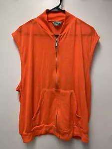 Vintage Mens Key Hunting Zip Up Vest Orange - Picture 1 of 9
