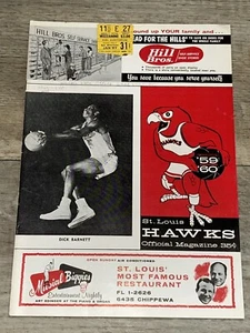 1960 St Louis Hawks Basketball Program Official Magazine Dick Barnett - Picture 1 of 8