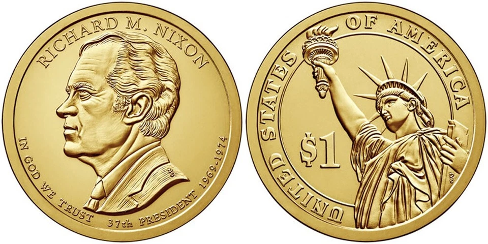 2016-P   President RICHARD M. NIXON Presidential Golden Dollar  1-Coin - Image 1 of 1