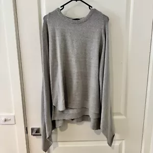 Decjuba Sz L 14 Grey Knit Cape Jumper EUC - Picture 1 of 6